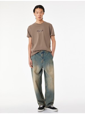 Koton Pamuklu Cepli Oversize Normal Bel Bol Skater Jean Pantolon
