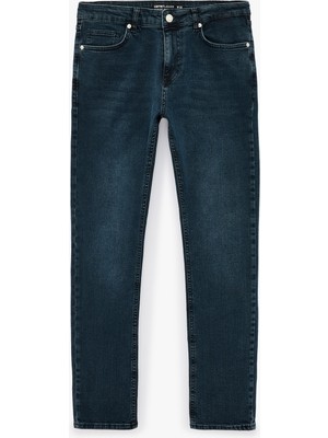 Koton Pamuklu Normal Bel Cepli Slim Fit Jean Pantolon - Brad Jean