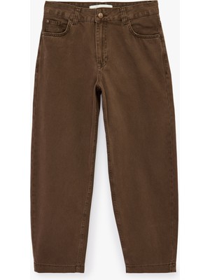 Koton Regular Fit Normal Bel Düz Paça Pamuklu Balon Pantolon - Balloon Jeans