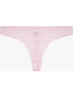 Koton Kalpli Taş Detaylı Tül String Külot