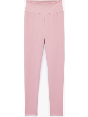 Koton Yüksek Bel Interlok Spor Tayt