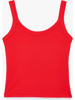 Koton Modal Kumaş Slim Fit U Yaka Askılı Top