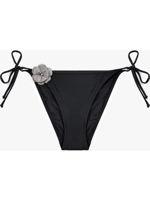 Koton Aksesuar Gül Detaylı Yanları Bağlamalı Ipli Bikini Altı