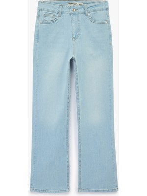 Koton Dar Kesim Normal Bel Cepli Ispanyol Paça Jean Pantolon - Flare Jeans