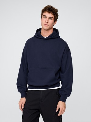 Gap Erkek Lacivert Heavyweight Oversized Sweatshirt