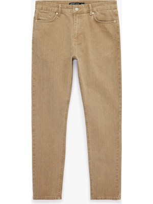 Koton Normal Bel Cepli Pamuklu Slim Fit Jean Pantolon - Brad Jean