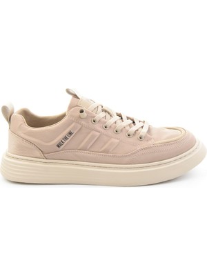 Bambi Bej Keten  Erkek Sneaker E01175521118
