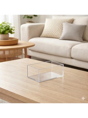 PremiumPort Şeffaf Çok Amaçlı Saklama Kutusu 15CM x 10CM x 10CM