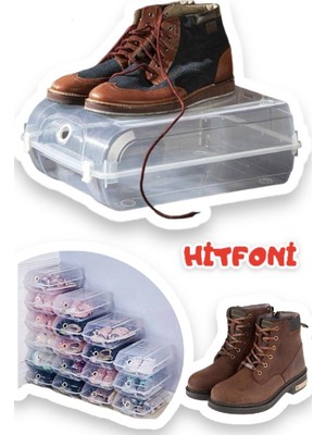 PremiumPort Şeffaf Ayakkabı Saklama Kutusu, Pratik ve Şık Bot Organizer 1 Adet