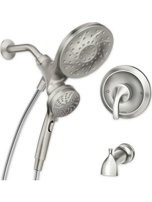 Moen 82304SRN Engage Magnetix Çok Işlevli El Duşu ve Yağmur Duşu Kombo, Spot Dirençli Fırçalanmış Ni