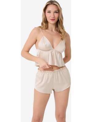 Nbb Taş Rengi Signature Şortlu Büstiyer Takım