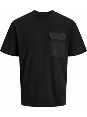 Jack & Jones Jack&jones 12293064 0 Yaka Erkek Tshirt - Siyah
