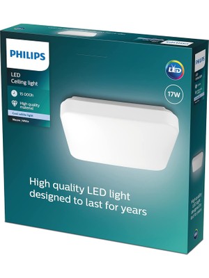 Philips Mauve Kare Tavan Lambası 17W 4000K Gün Işığı