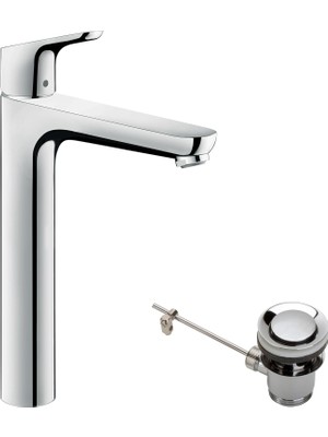 Hansgrohe Musluk Focus (Musluk Yüksekliği 230 mm ve Çekme Çubuklu Gider Garnitürü) Krom
