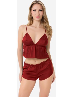Nbb Bordo Signature Şortlu Büstiyer Takım