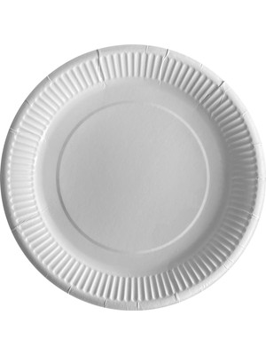Ambalaj Pazarı Karton Tabak Beyaz 23 cm - 25 Adet