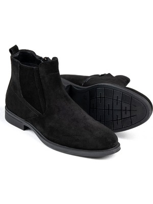 Süet  Kışlık Erkek Bot Ayakkabı Siyah  T13318