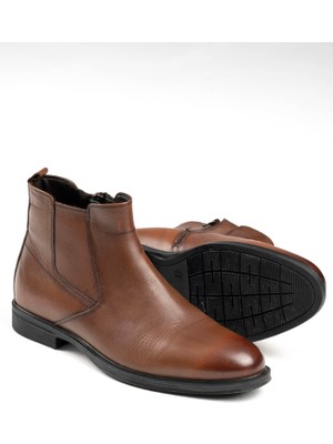 Naturel Deri Kışlık Erkek Bot Ayakkabı Taba T13321