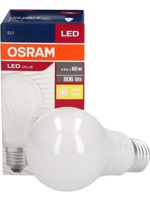 Osram LED Value Ampul Sarı Işık 8.5 W 60WATT 5 Adet