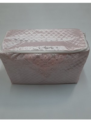 PremiumPort Şık ve Kullanışlı Saten Kapitoneli Bohçalık Kazak Hurç 48X31X24CM