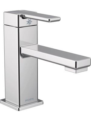 Moen S6710 90 Derece Tek Kollu Tek Delikli Modern Banyo Lavabo Musluğu, Krom