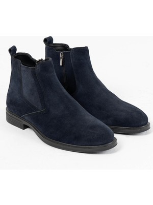 Süet  Kışlık Erkek Bot Ayakkabı Lacivert T13317