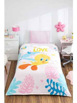 Özdilek Lisanslı -Tweety- Tek Kişilik Çocuk Battaniye (150X200)