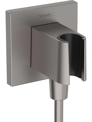 Hansgrohe El Tipi Duş Duvar Prizi 1/2 "fırçalanmış Siyah Krom, 26889341 Dişli Bağlantısı