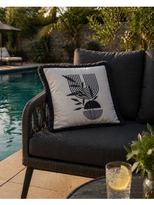 Ces Home Punch Işlemeli Kırlent Kılıfı Tekli (43 x 43)