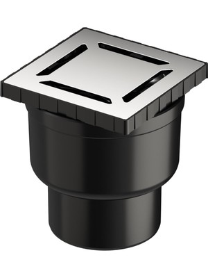 Vitra V-Flow Kare 5607324 Yalıtımlı Duş Kanalı, Alttan Çıkışlı, 15X15 Cm, Dk 800 Kapak, Parlak Krom