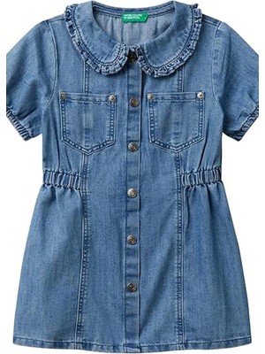Benetton Kot Elbise 1-6 Yaş Mavi