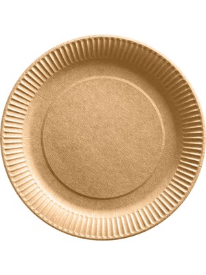 Ambalaj Pazarı Karton Tabak Kraft 23 cm - 25 Adet