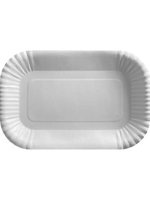 Ambalaj Pazarı Karton Tabak Beyaz 16X24 cm - 25 Adet