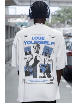 Sevbano Eminem Lose Yourself Rapper Şarkıcı Sırt Baskılı Unisex Oversize Tişört