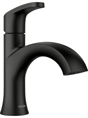 Moen 84346BL Karis Tek Kolu Lavabo Bataryası, Siyah Mat
