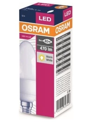Osram LED Value 4.9W Mum Sarı Işık E-14 Ampul 470 Lm (1 Adet)