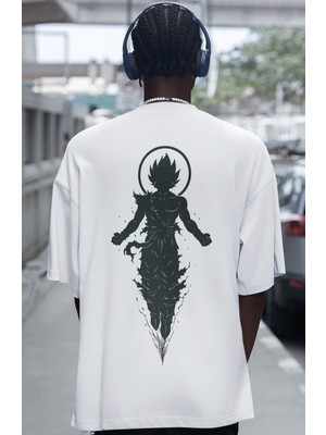 Sevbano Son Goku Dragon Ball Anime Sırt Baskılı Unisex Oversize Tişört