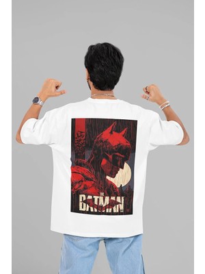 Sevbano The Batman Baskılı Unisex Oversize Dc Karakter Tişört