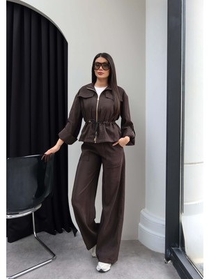 Esra Helvacı Bel Büzgülü Fermuarlı Ikili Takım