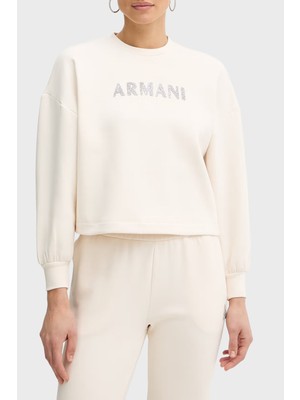Armani Exchange Logolu Pamuklu Relaxed Fit Bisiklet Yaka Sweat Bayan Sweat XW002049 AF21298 U1003