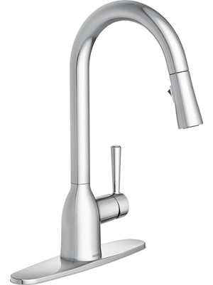 Moen Adler Krom Tek Saplı Yüksek Ark Açılır Mutfak Musluğu, Güç Temizliği, 87233