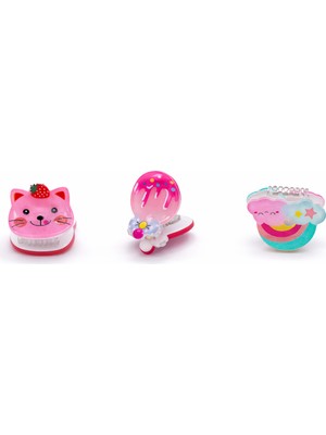 Mini And Kids Mini & Kids 3'lü Mini Figür Toka Strawberry Cat