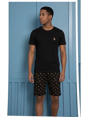 Mihra Homewear Erkek Şortlu Pijama Takımı