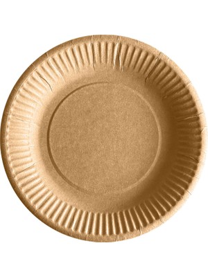 Ambalaj Pazarı Karton Tabak Kraft 18 cm - 25 Adet