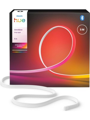 Philips Hue Omniglow 5 M Mikro LED Işık Şeridi, 4500 Lm, Canlı Renkler ve Ambiyans, Esnek Iç Aydınla