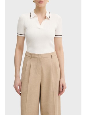 Armani Exchange Kontrast Renkli Kenar Süslemeli Polo Bayan Polo XW001897 AF10352 U1003
