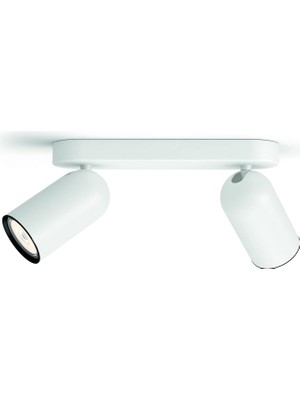 Philips Myliving Pongee Tavan/duvar 2'li Beyaz Spot Lamba GU10 Duy (Ampul Birlikte Verilmez)