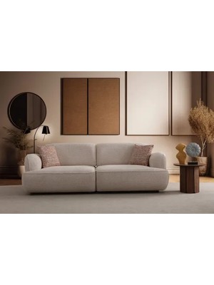 Vivense Atlas Üçlü Koltuk, Krem