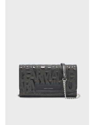 Armani Exchange Kabartma Logolu Zincir Askılı Mini Çanta Bayan Çanta XW000358 AF17290 UC001