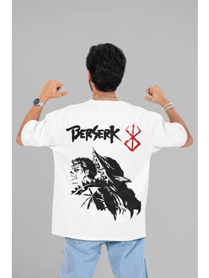 Sevbano Berserk Guts Baskılı Unisex Oversize Anime Dizi Karakter Tişört